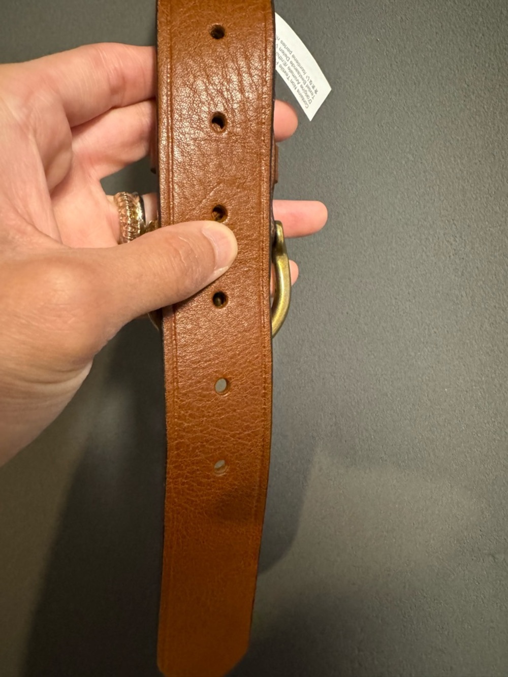Madewell Brown Leather Belt with Brass-Tone Buckle - Picture 10 of 12